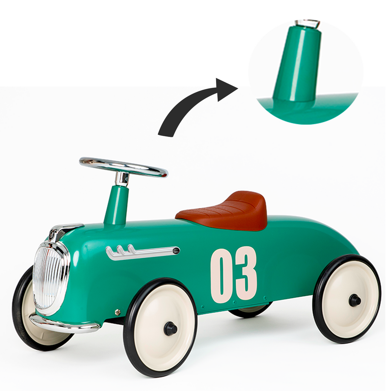 Lenksäule für Roadster Tender Grün