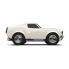 Racing Car Ford Mustang Ivoorwit