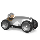 Petite voiture gris métallisé pour enfants vue de côté