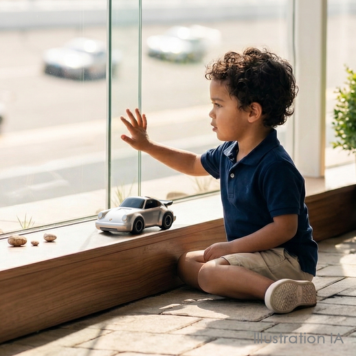 Racing Car Porsche 911 Silver