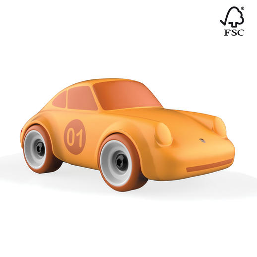 Voiture en bois FSC Porsche 911 Jaune
