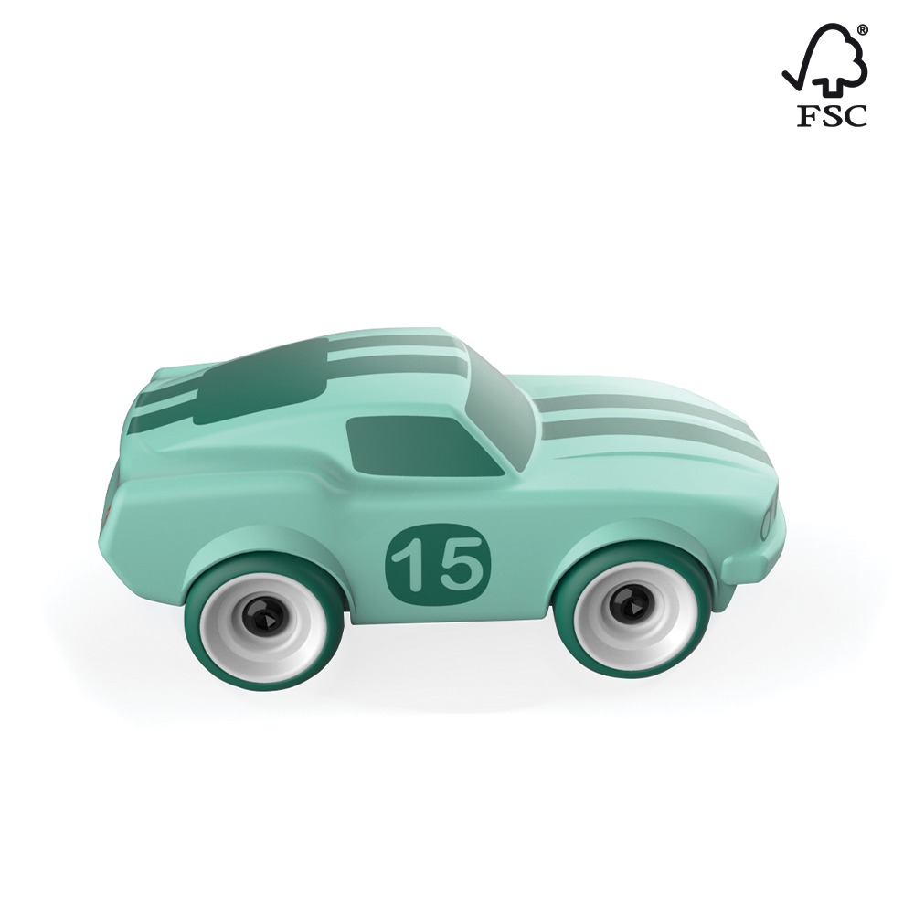 Voiture en bois  FSC Ford Mustang Verte