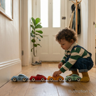 Voiture jouet en bois FSC enfant Porsche 911 Bleue