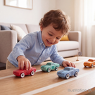 Voiture en bois  FSC Ford Mustang Bleue