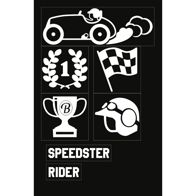 4 planches de 246 stickers (blancs et noirs)