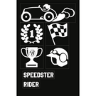 4 planches de 246 stickers (blancs et noirs)